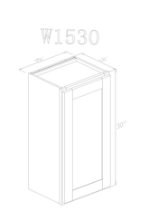 Wall 15" - Almond White 15 Inch Wall Cabinet - ZCBuildingSupply
